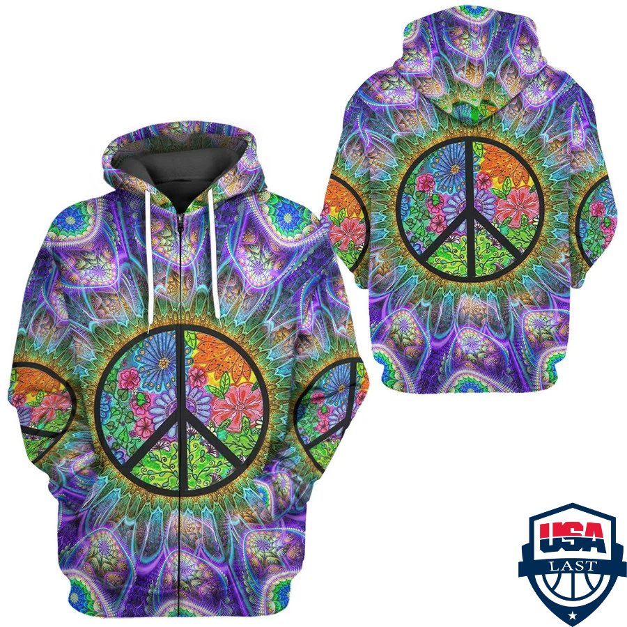 Hippie Ver 2 3D Hoodie Apparel Hippie Ver 2 3D Hoodie Apparel