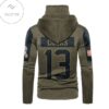 Houston Texans Number 13 Brandin Cooks Mask Hoodie