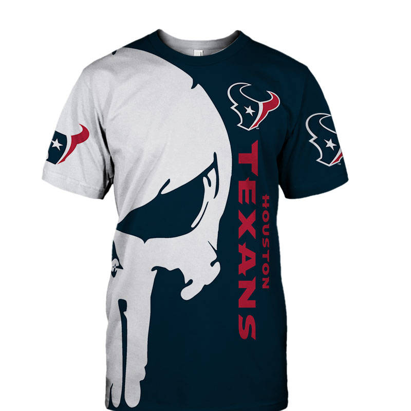 Houston Texans Punisher Skull Nfl 3D Hoodie T-Shirt Houston Texans Punisher Skull Nfl 3D Hoodie T-Shirt