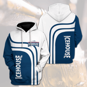Icehouse Blue White 3D Hoodie