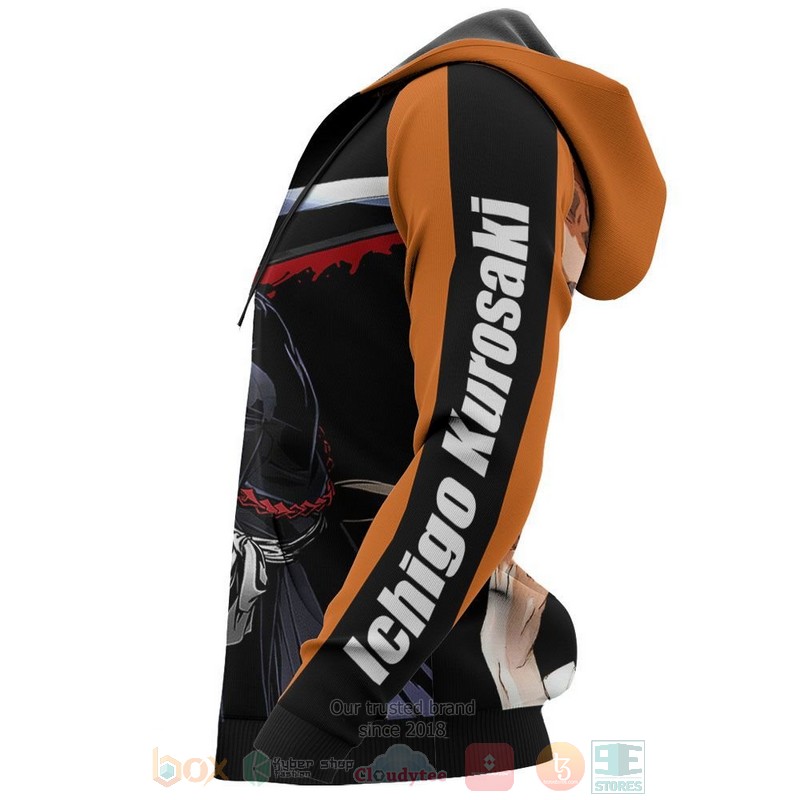 Ichigo Kurosaki Bleach Anime 3D Hoodie Ichigo Kurosaki Bleach Anime 3D Hoodie