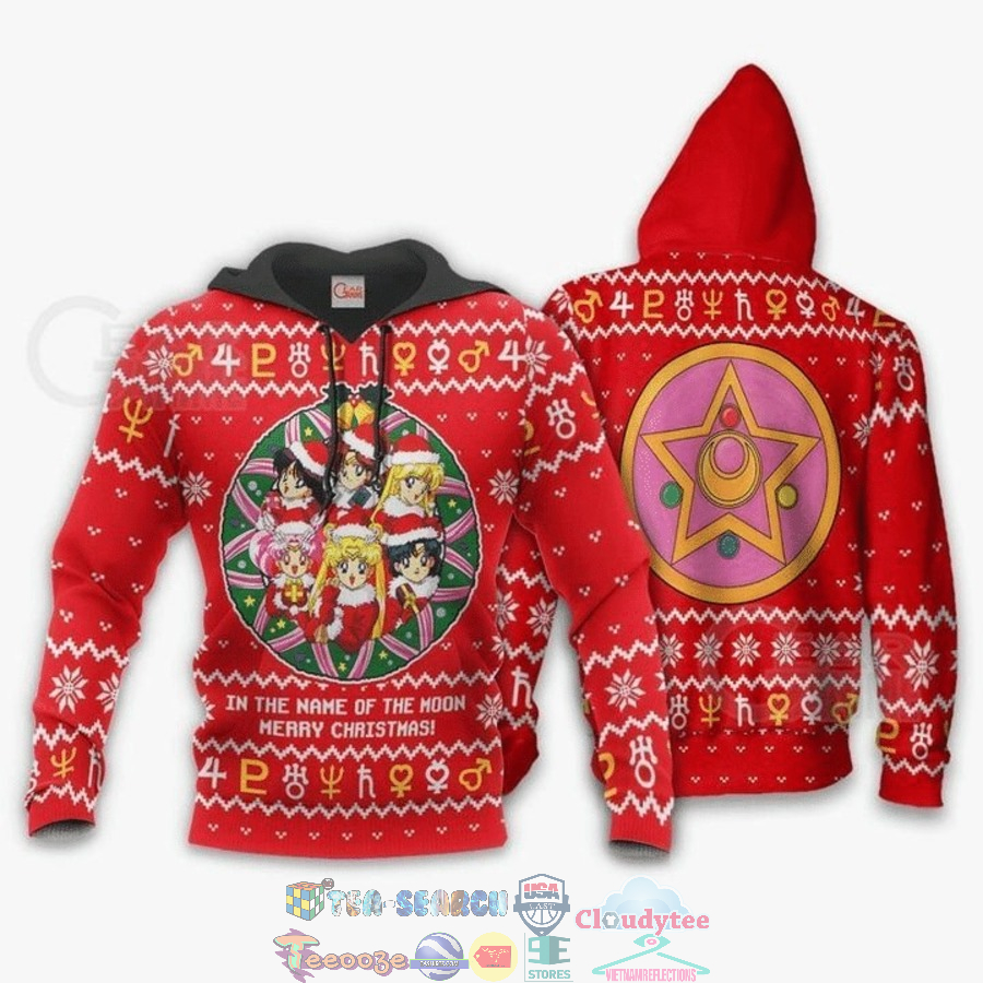 In The Name Of The Moon Merry Christmas Sailor Moon 3D Hoodie In The Name Of The Moon Merry Christmas Sailor Moon 3D Hoodie