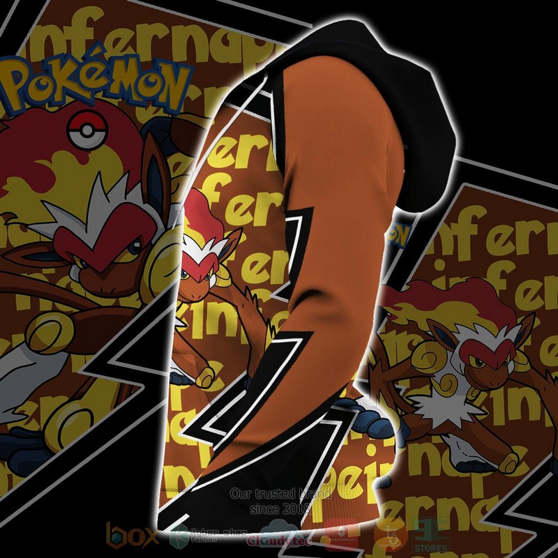 Infernape Costume Pokemon 3D Zip Hoodie Infernape Costume Pokemon 3D Zip Hoodie