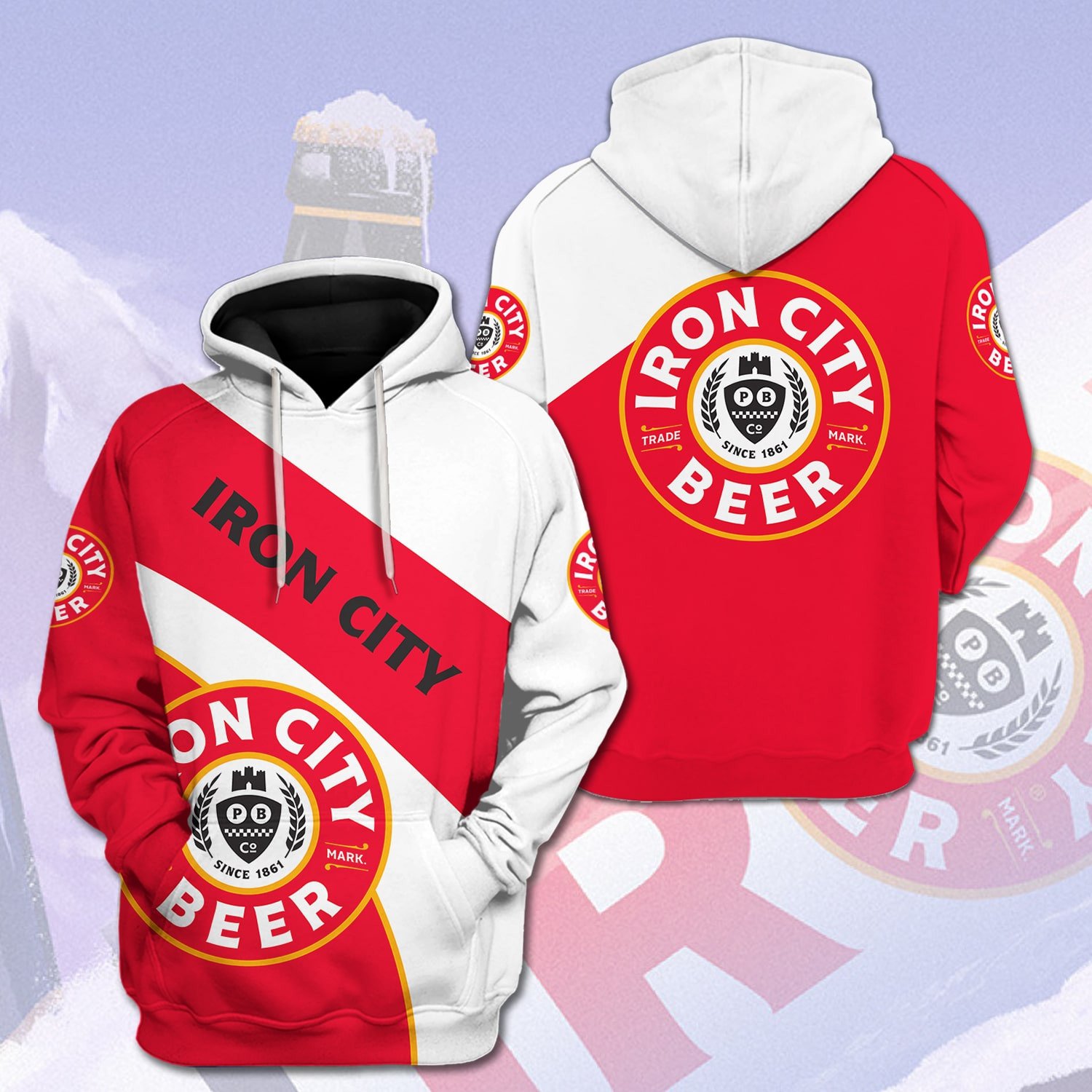 Iron City Beer 3D Hoodie Iron City Beer 3D Hoodie