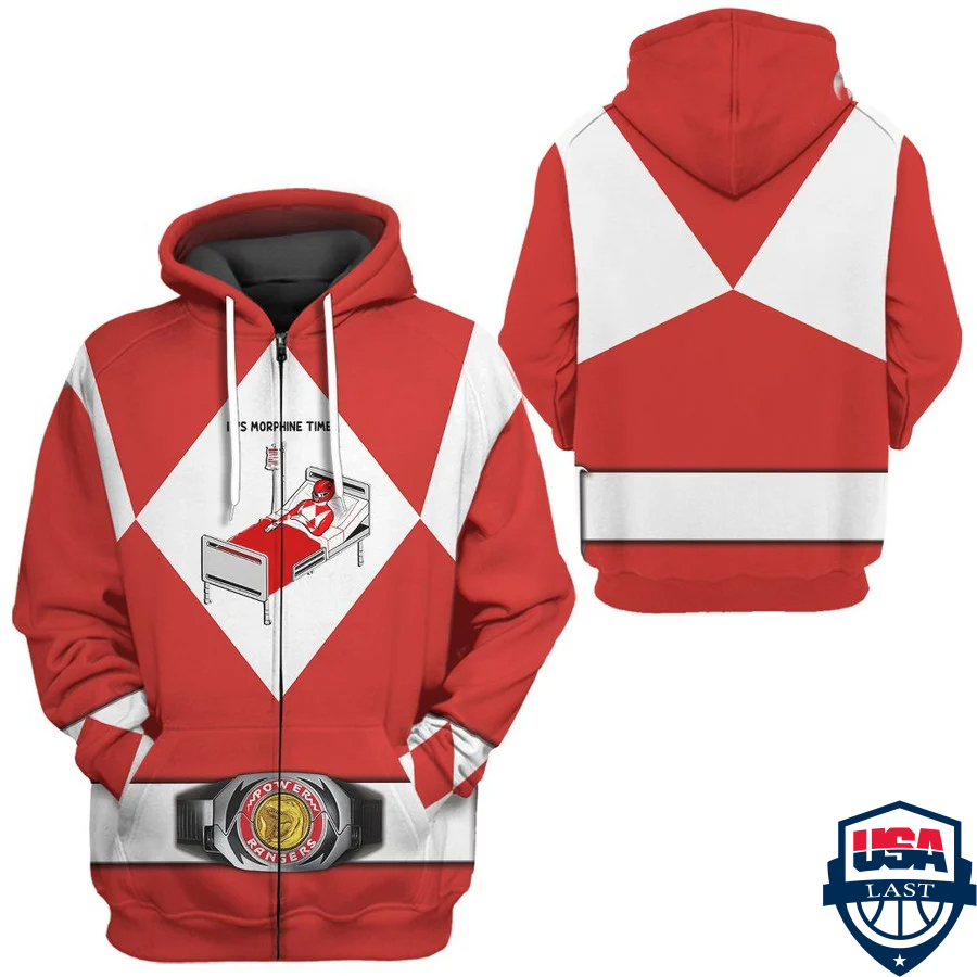 It’S Morphine Time Red Ranger 3D Hoodie Apparel It’S Morphine Time Red Ranger 3D Hoodie Apparel