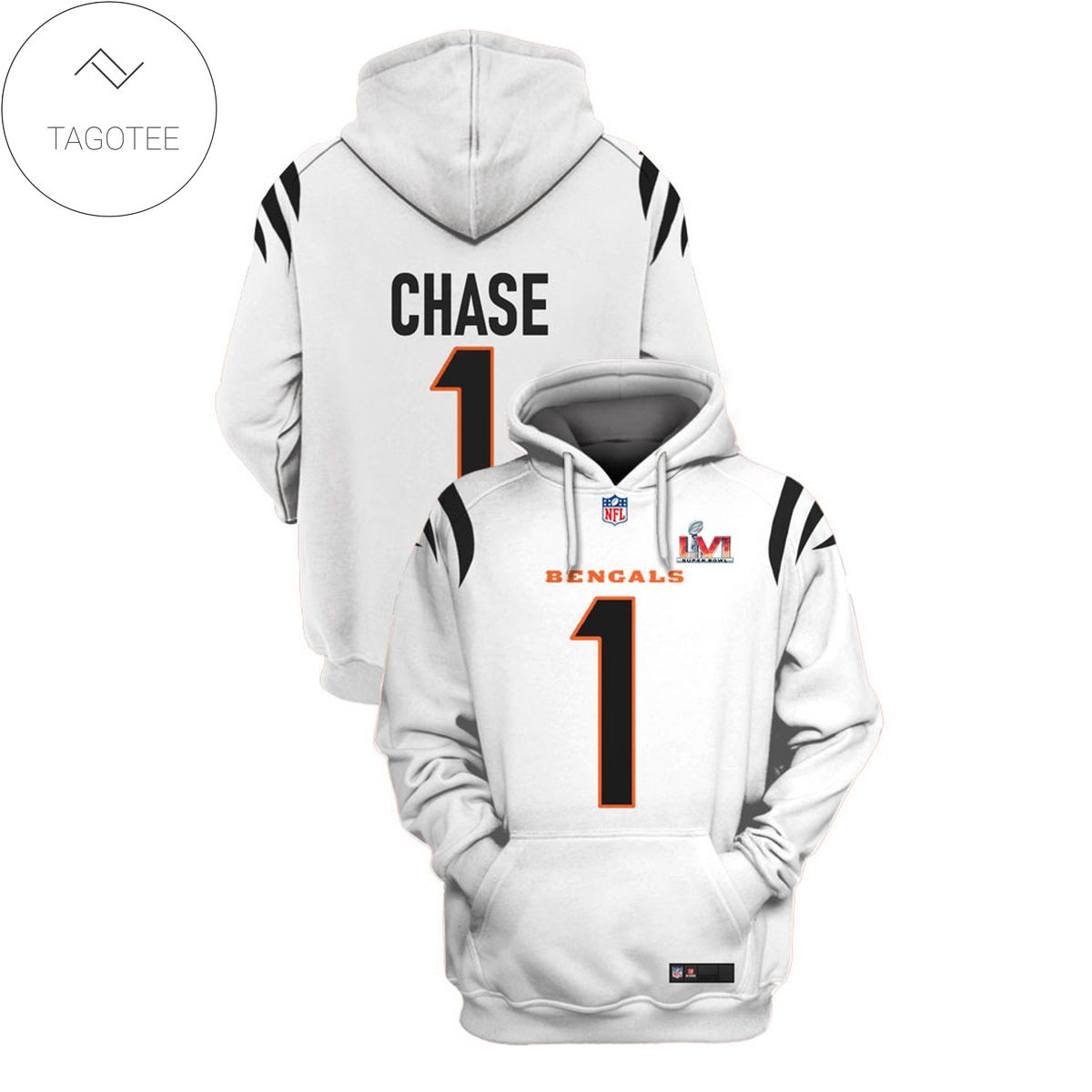 Ja’Marr Chase No 1 Cincinnati Bengals White Hoodie Ja’Marr Chase No 1 Cincinnati Bengals White Hoodie