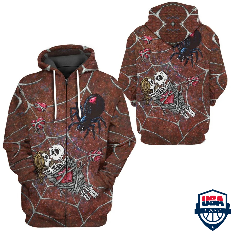 Jack And Sally In Danger 3D Hoodie Apparel Jack And Sally In Danger 3D Hoodie Apparel