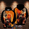 Jack Skellington Holding Pumpkin Halloween Theme 3D Hoodie