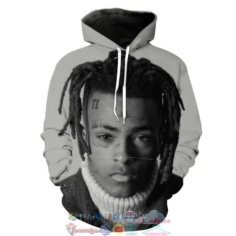 Jahseh-Dwayne-Onfroy-Xxxtentacion-Black-And-White-Hoodie-3D-3
