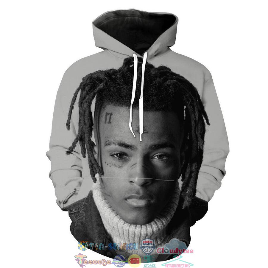 Jahseh Dwayne Onfroy Xxxtentacion Black And White Hoodie 3D Jahseh Dwayne Onfroy Xxxtentacion Black And White Hoodie 3D
