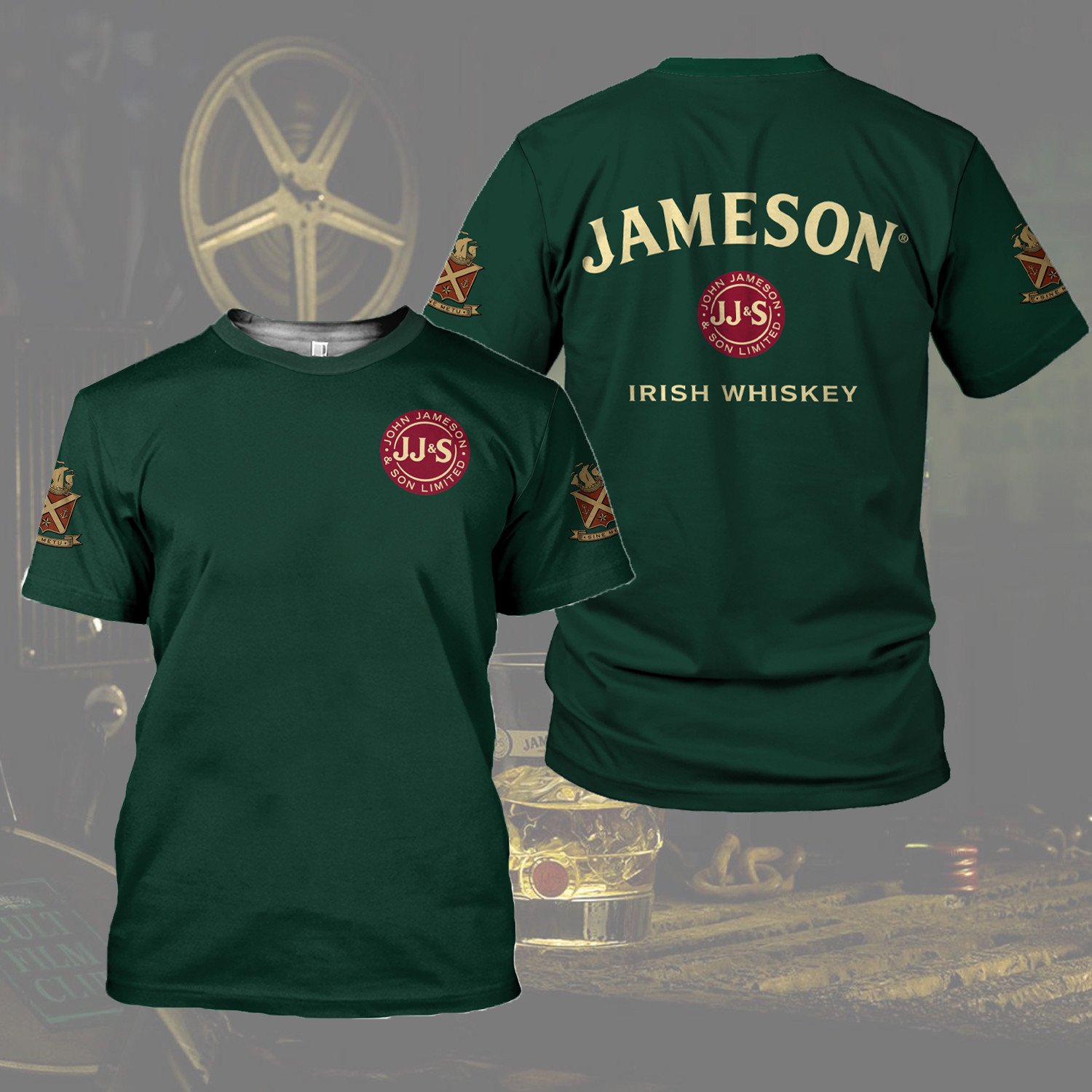 Jameson Irish Whiskey Green 3D Shirt Jameson Irish Whiskey Green 3D Shirt