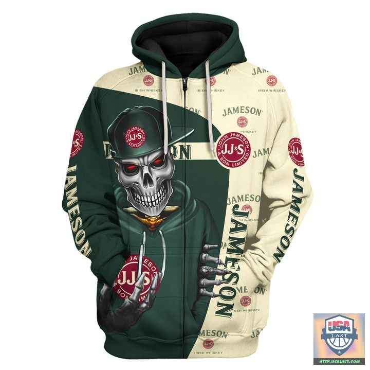 Jameson Irish Whiskey Skull Snapback 3D All Over Print Hoodie T-Shirt Jameson Irish Whiskey Skull Snapback 3D All Over Print Hoodie T-Shirt