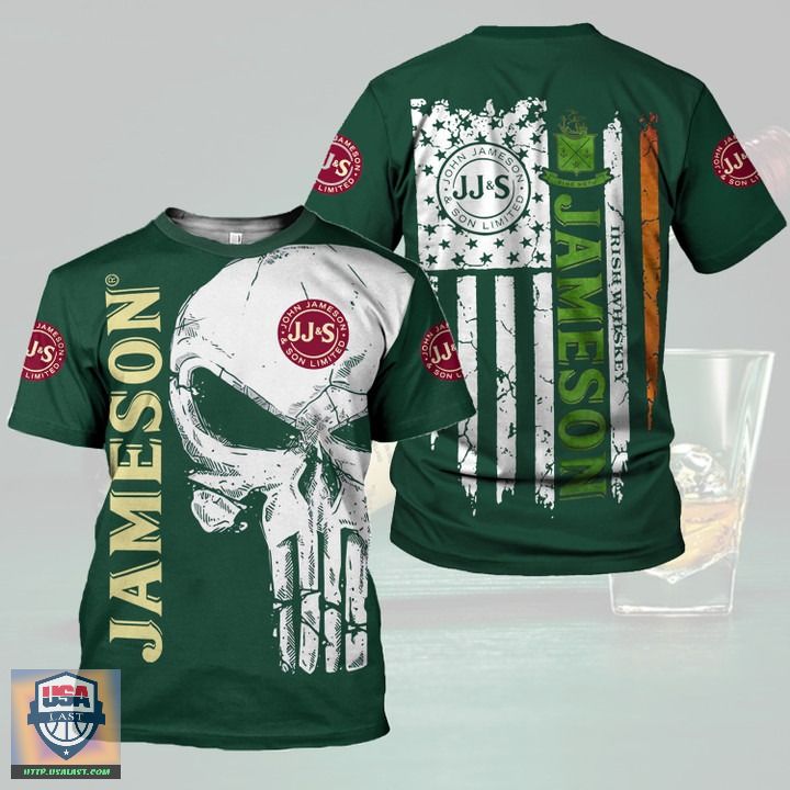 Jameson Whiskey Punisher Skull 3D All Over Print Hoodie T-Shirt Jameson Whiskey Punisher Skull 3D All Over Print Hoodie T-Shirt