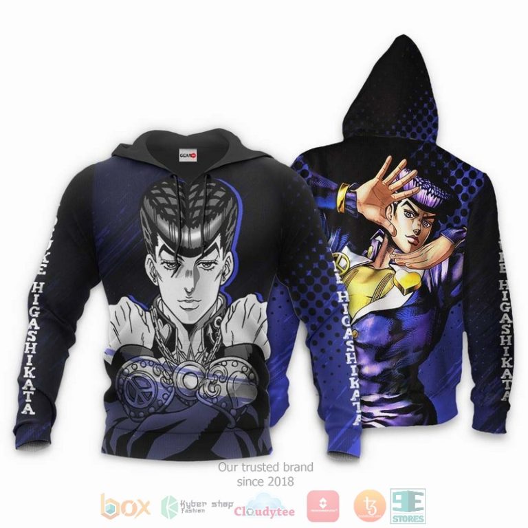 Josuke-Higashikata-Jojo-Adventures-Anime-3D-Hoodie-Bomber-Jacket-3