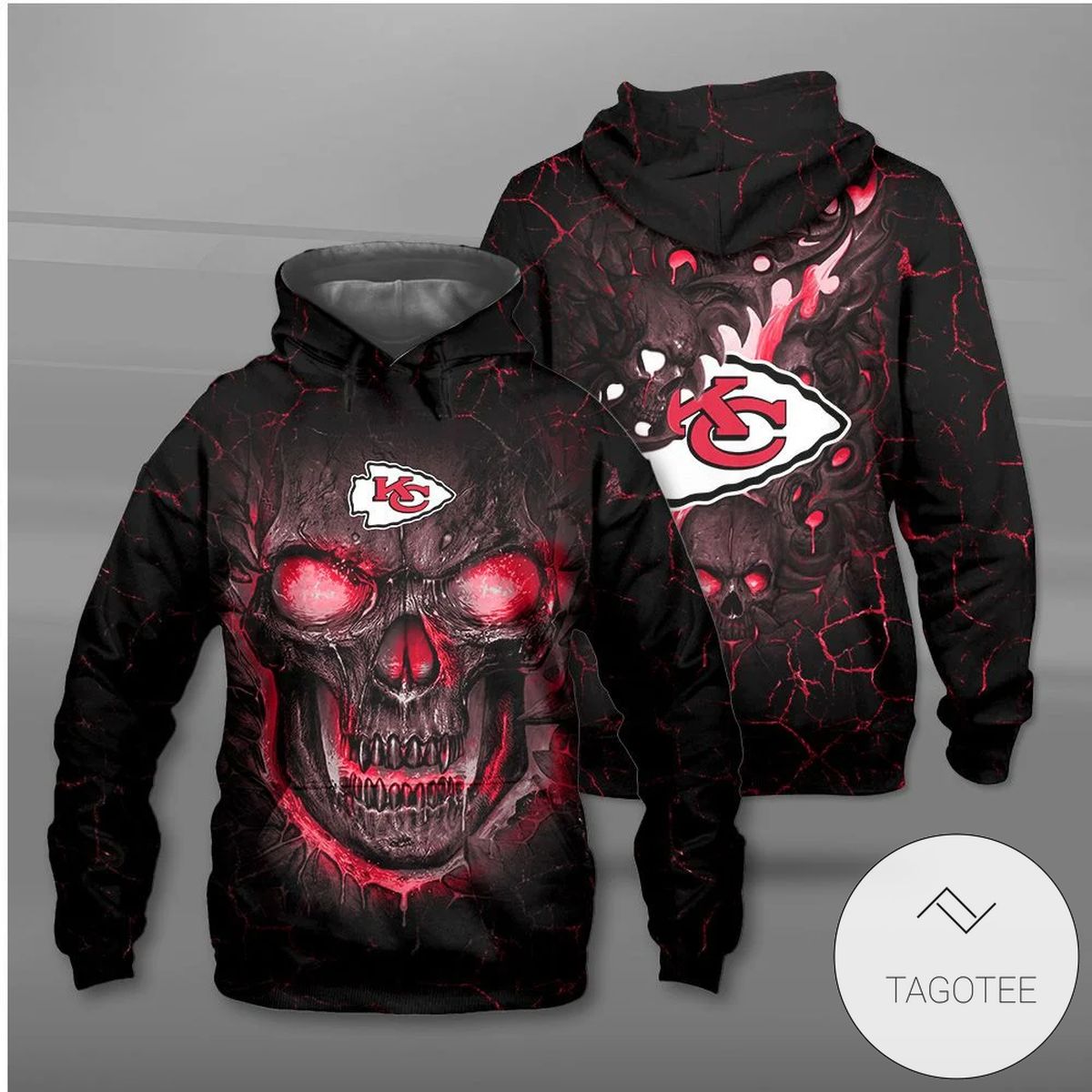 Kansas City Chiefs Lava Skull Hoodie Kansas City Chiefs Lava Skull Hoodie