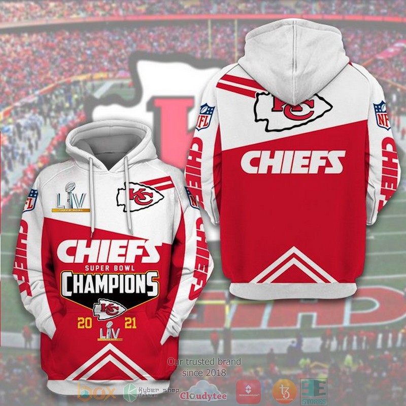 Kansas City Chiefs Nfl Super Bowl Liv Champions 2021 3D Hoodie Kansas City Chiefs Nfl Super Bowl Liv Champions 2021 3D Hoodie