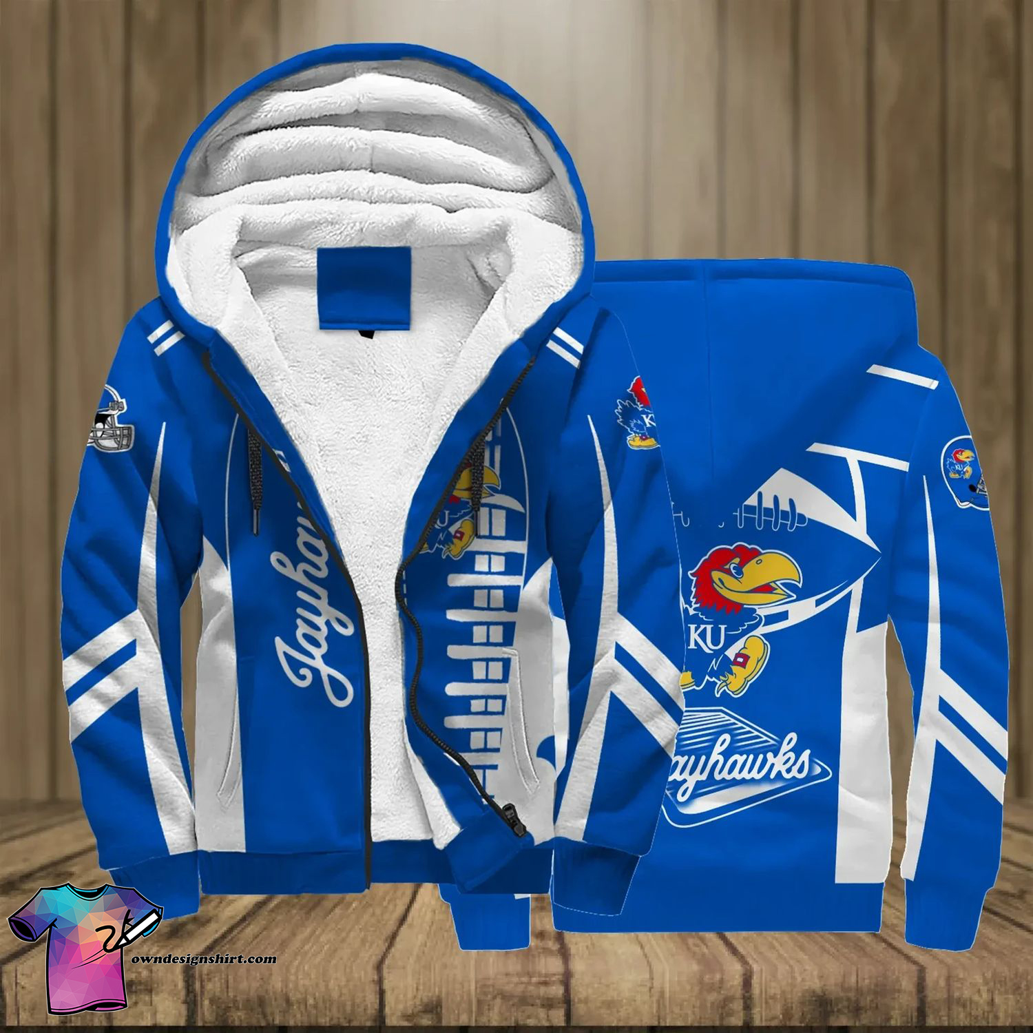 Kansas Jayhawks Basketball Team Full Print Fleece Hoodie Kansas Jayhawks Basketball Team Full Print Fleece Hoodie