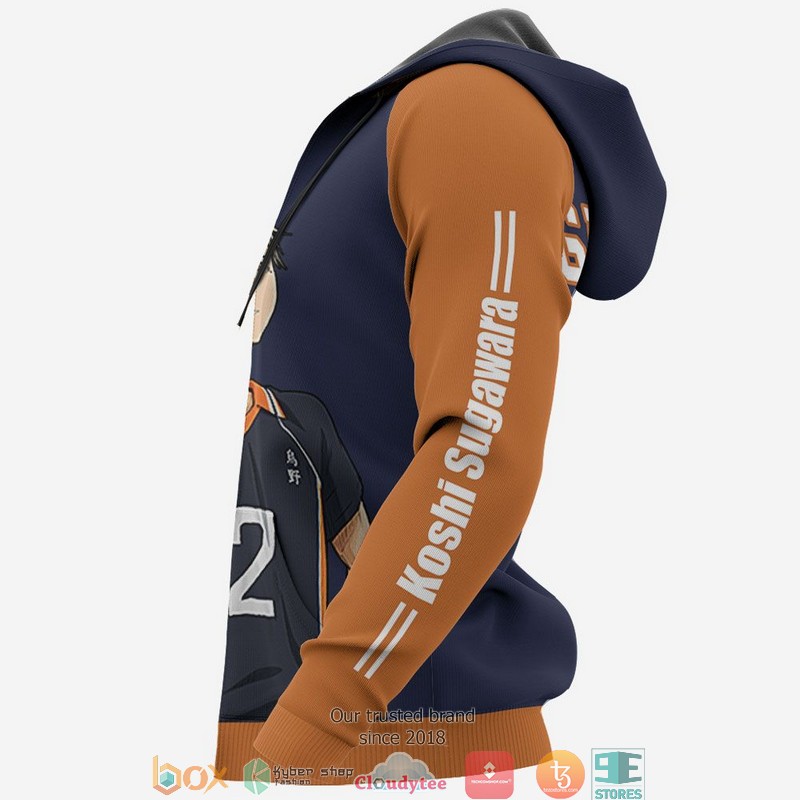 Karasuno Koshi Sugawara Haikyuu Anime Merch 3D Hoodie Karasuno Koshi Sugawara Haikyuu Anime Merch 3D Hoodie