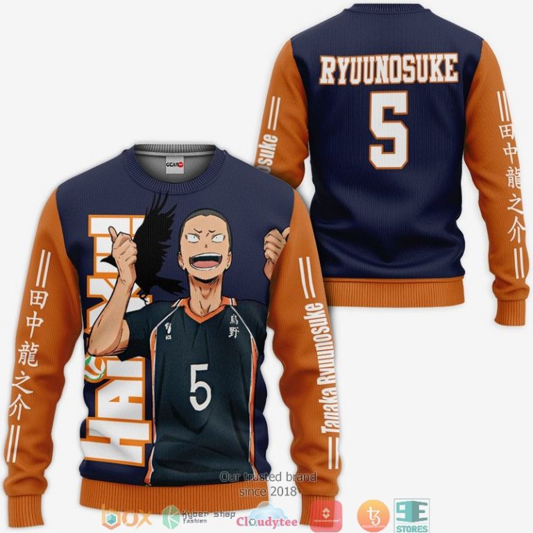 Karasuno-Tanaka-Ryuu-Haikyuu-Anime-Merch-3D-Hoodie-Bomber-Jacket-2