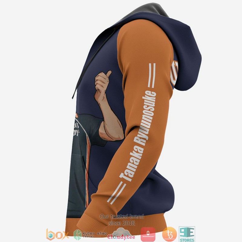 Karasuno Tanaka Ryuu Haikyuu Anime Merch 3D Hoodie Karasuno Tanaka Ryuu Haikyuu Anime Merch 3D Hoodie