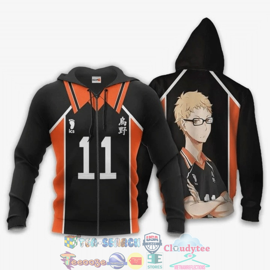 Kei Tsukishima Haikyuu Number 11 3D Hoodie Kei Tsukishima Haikyuu Number 11 3D Hoodie