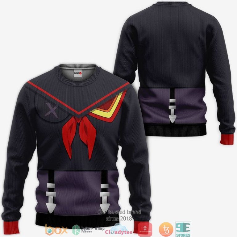 Kill-La-Kill-Ryuko-Matoi-Anime-Black-3D-Hoodie-Bomber-Jacket-2