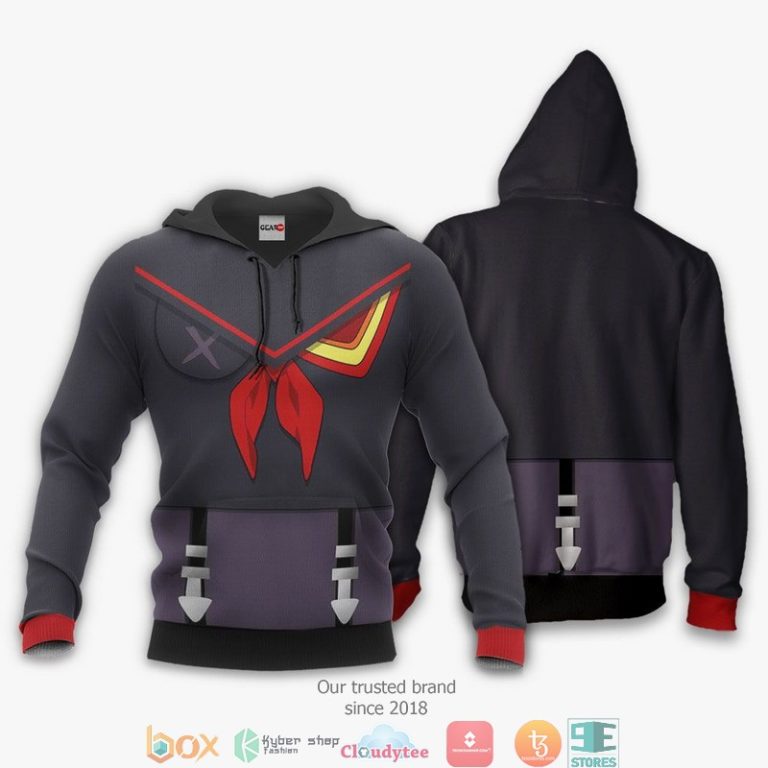 Kill-La-Kill-Ryuko-Matoi-Anime-Black-3D-Hoodie-Bomber-Jacket-3