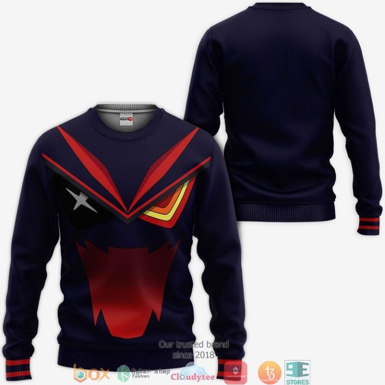 Kill-La-Kill-Senketsu-Anime-Black-3D-Hoodie-Bomber-Jacket-2