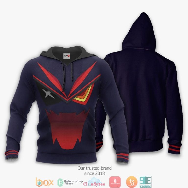 Kill-La-Kill-Senketsu-Anime-Black-3D-Hoodie-Bomber-Jacket-3