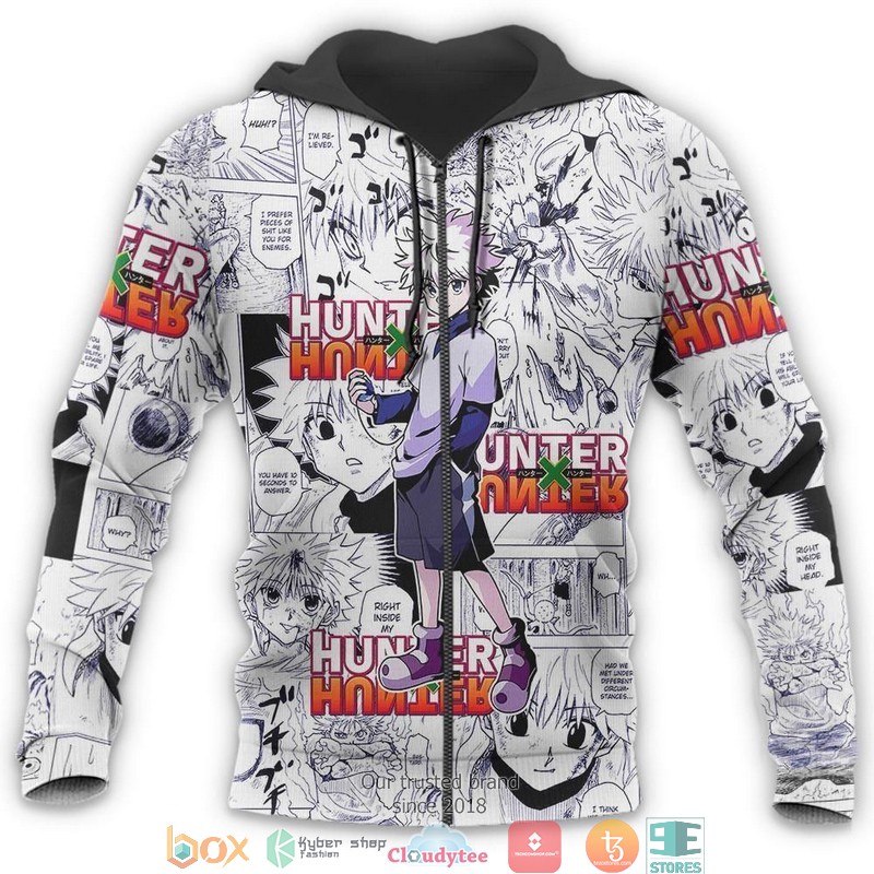 Killua Zoldyck Hxh Anime Mixed Manga 3D Hoodie Killua Zoldyck Hxh Anime Mixed Manga 3D Hoodie