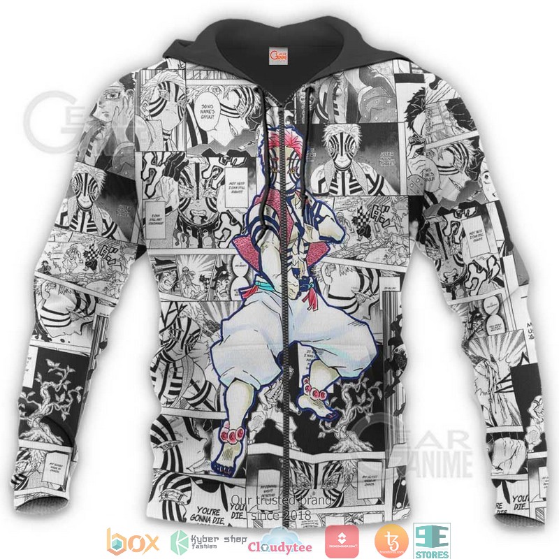 Kimetsu Akaza Anime Mix Manga Kimetsu No Yaiba 3D Hoodie Kimetsu Akaza Anime Mix Manga Kimetsu No Yaiba 3D Hoodie