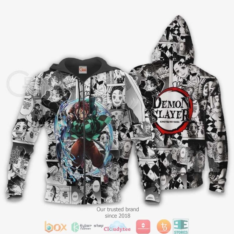 Kimetsu-Tanjiro-Anime-Mixed-Manga-3D-Hoodie-Bomber-Jacket-2