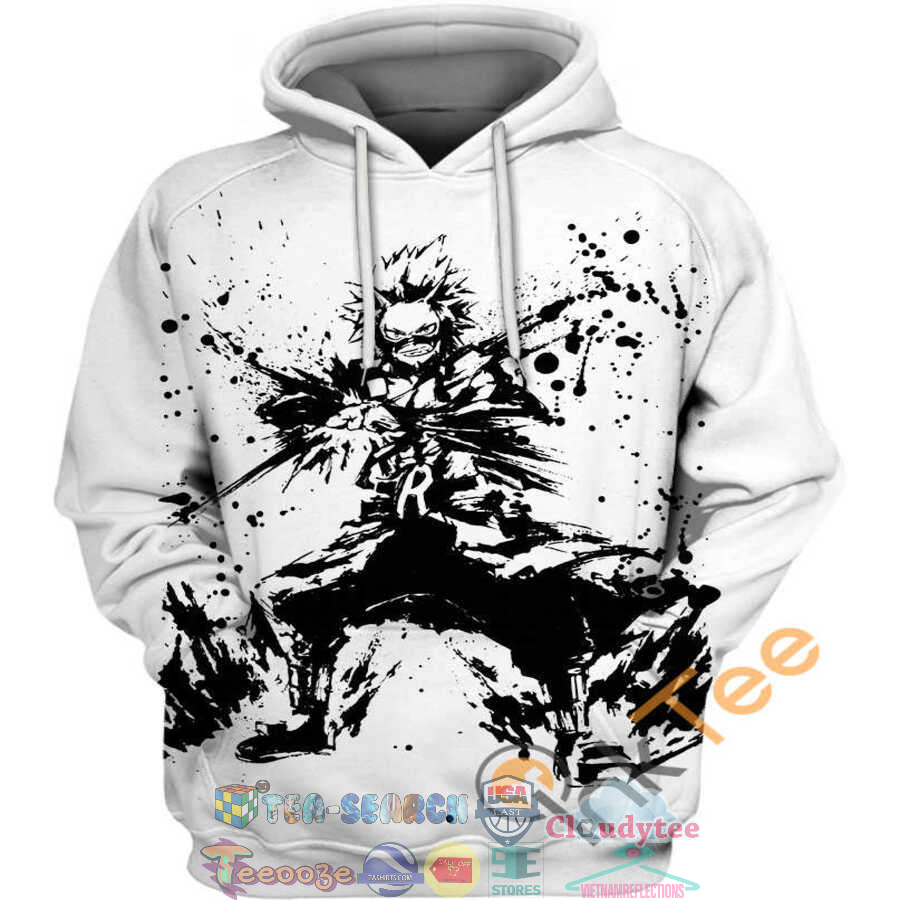 Kirishima Eijirou Ink Splatter My Hero Academia Hoodie 3D Kirishima Eijirou Ink Splatter My Hero Academia Hoodie 3D