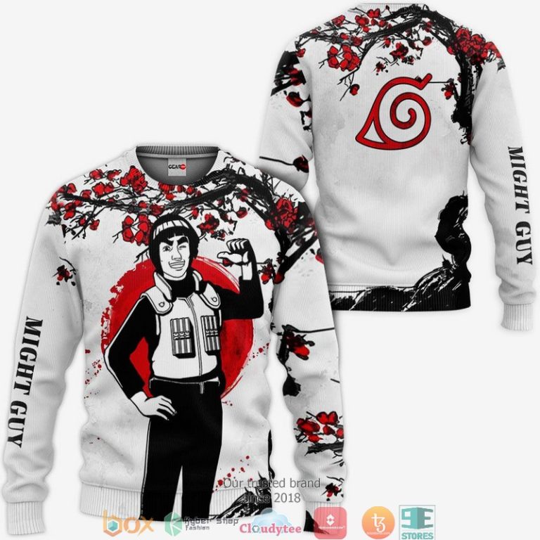 Konoha-Might-Guy-Japan-Anime-3D-Hoodie-Bomber-Jacket-2