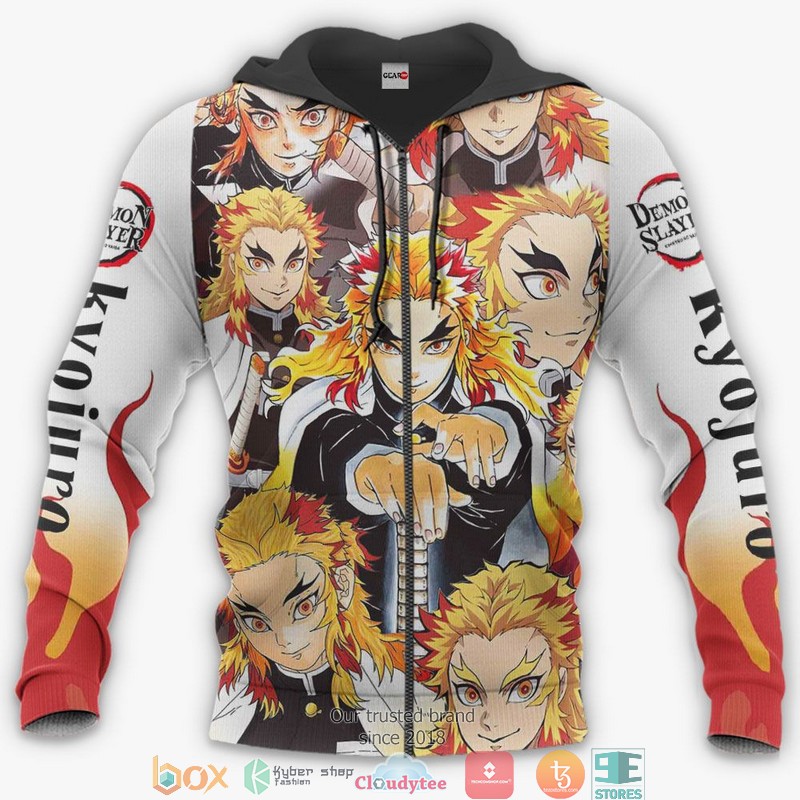 Kyojuro Rengoku Flame Hashira Kimetsu Anime 3D Hoodie Kyojuro Rengoku Flame Hashira Kimetsu Anime 3D Hoodie