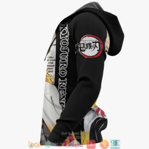 Kyojuro Rengoku Kimetsu Anime Merch Manga 3D Hoodie