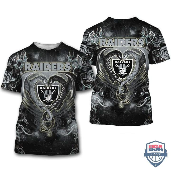 Las Vegas Raiders Dragon Nfl 3D Hoodie T-Shirt Las Vegas Raiders Dragon Nfl 3D Hoodie T-Shirt