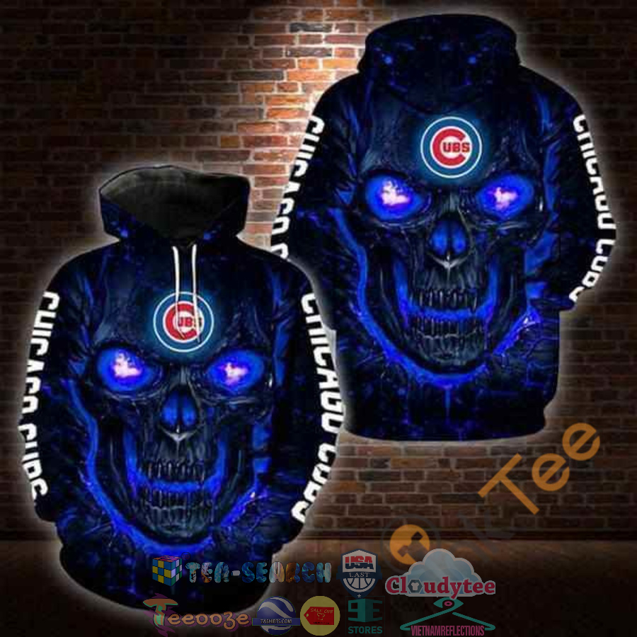Lava Skull Mlb Chicago Cubs Hoodie 3D Lava Skull Mlb Chicago Cubs Hoodie 3D