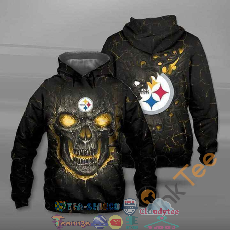 Lava Skull Nfl Pittsburgh Steelers Hoodie 3D Lava Skull Nfl Pittsburgh Steelers Hoodie 3D