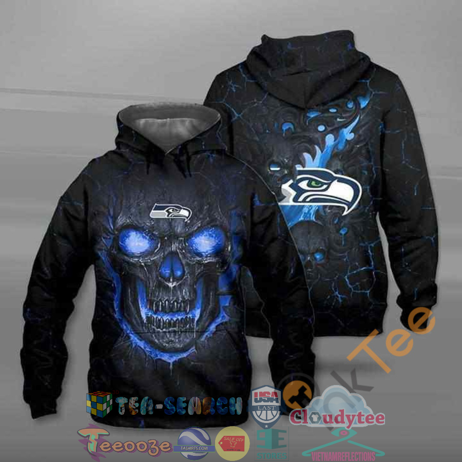 Lava Skull Nfl Seattle Seahawks Hoodie 3D Lava Skull Nfl Seattle Seahawks Hoodie 3D
