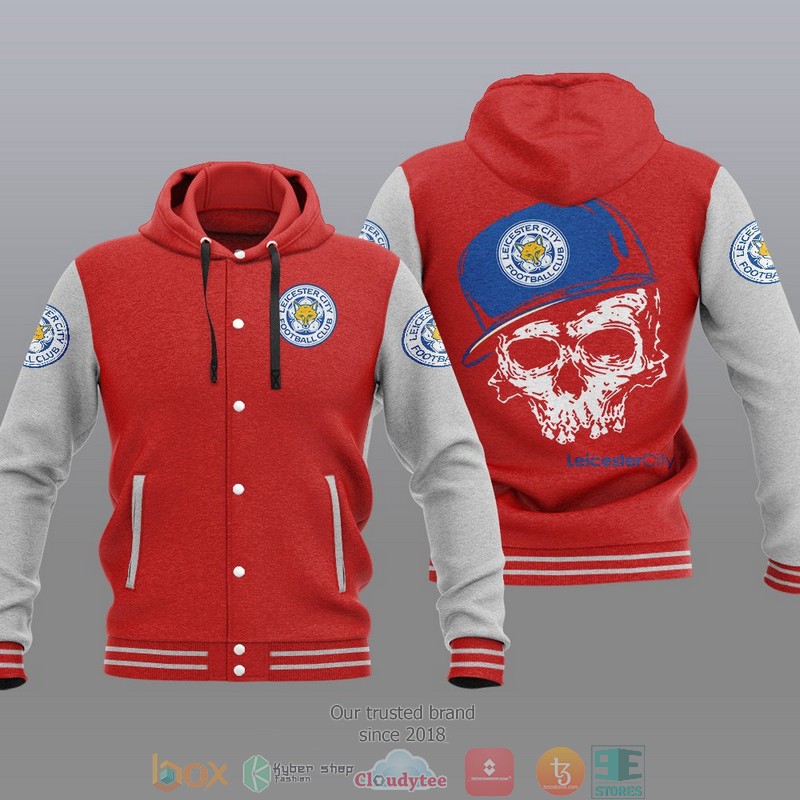 Leicester City Fc Skull Baseball Hoodie Jacket Leicester City Fc Skull Baseball Hoodie Jacket