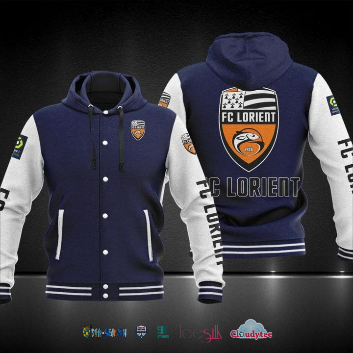 Ligue 1 Fc Lorient Baseball Hoodie Jacket Ligue 1 Fc Lorient Baseball Hoodie Jacket