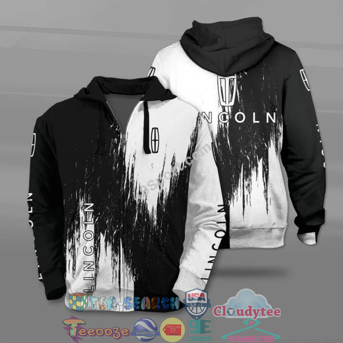 Lincoln All Over Printed T-Shirt Hoodie Lincoln All Over Printed T-Shirt Hoodie