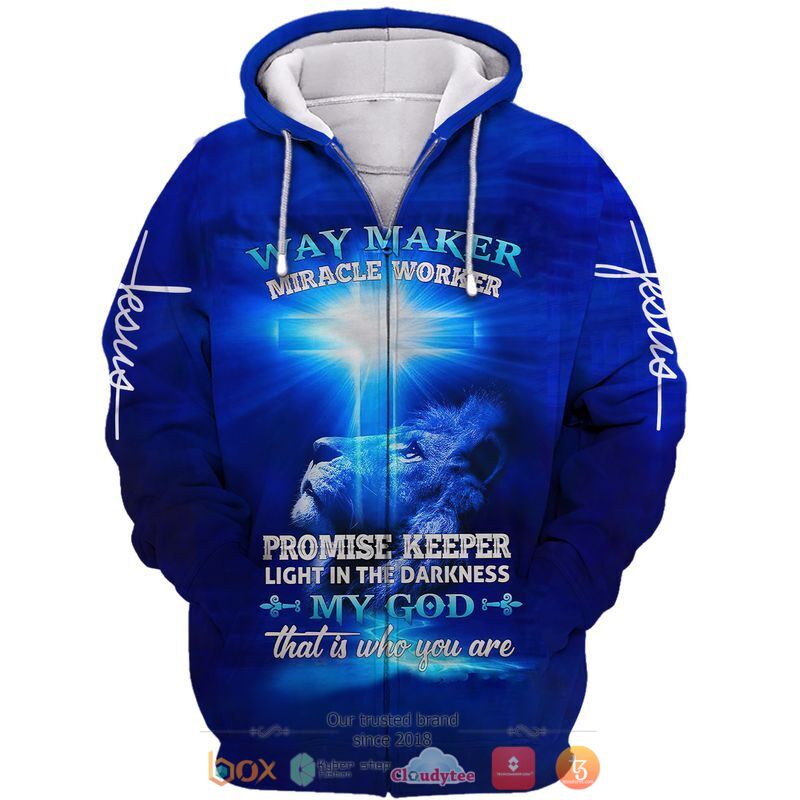 Lion Cross Way Maker Miracle Worker 3D Shirt Lion Cross Way Maker Miracle Worker 3D Shirt
