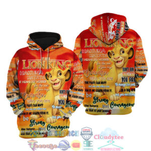 Lion King Punk Words Pattern Disney Quotes Hoodie 3D