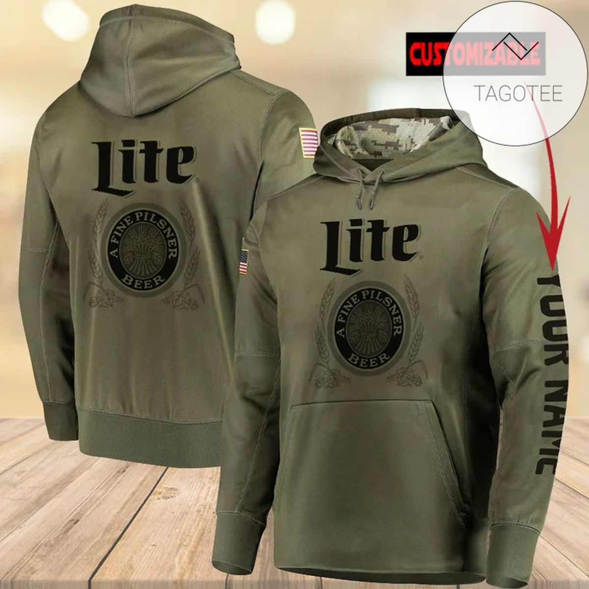 Lite A Fine Pilsner Beer All Over Print Hoodie Lite A Fine Pilsner Beer All Over Print Hoodie