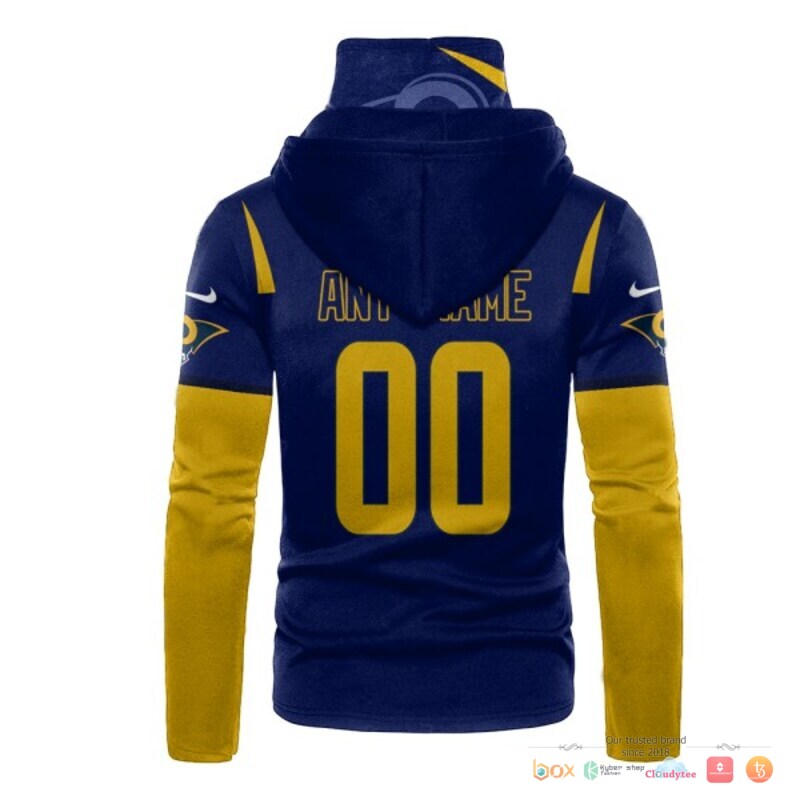 Los Angeles Rams Blue And Yellow 3D Hoodie Mask Los Angeles Rams Blue And Yellow 3D Hoodie Mask