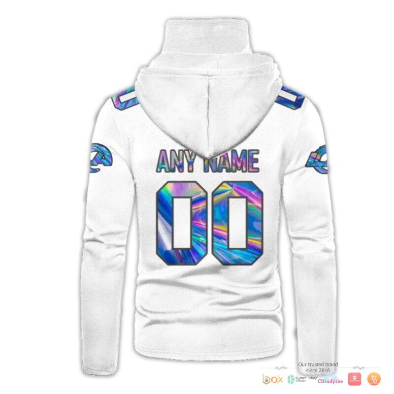 Los Angeles Rams White Hologram 3D Hoodie Mask Los Angeles Rams White Hologram 3D Hoodie Mask
