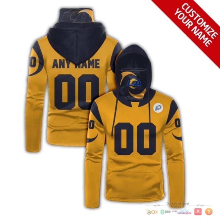 Los-Angeles-Rams-Yellow-Navy-3D-Hoodie-Mask-1
