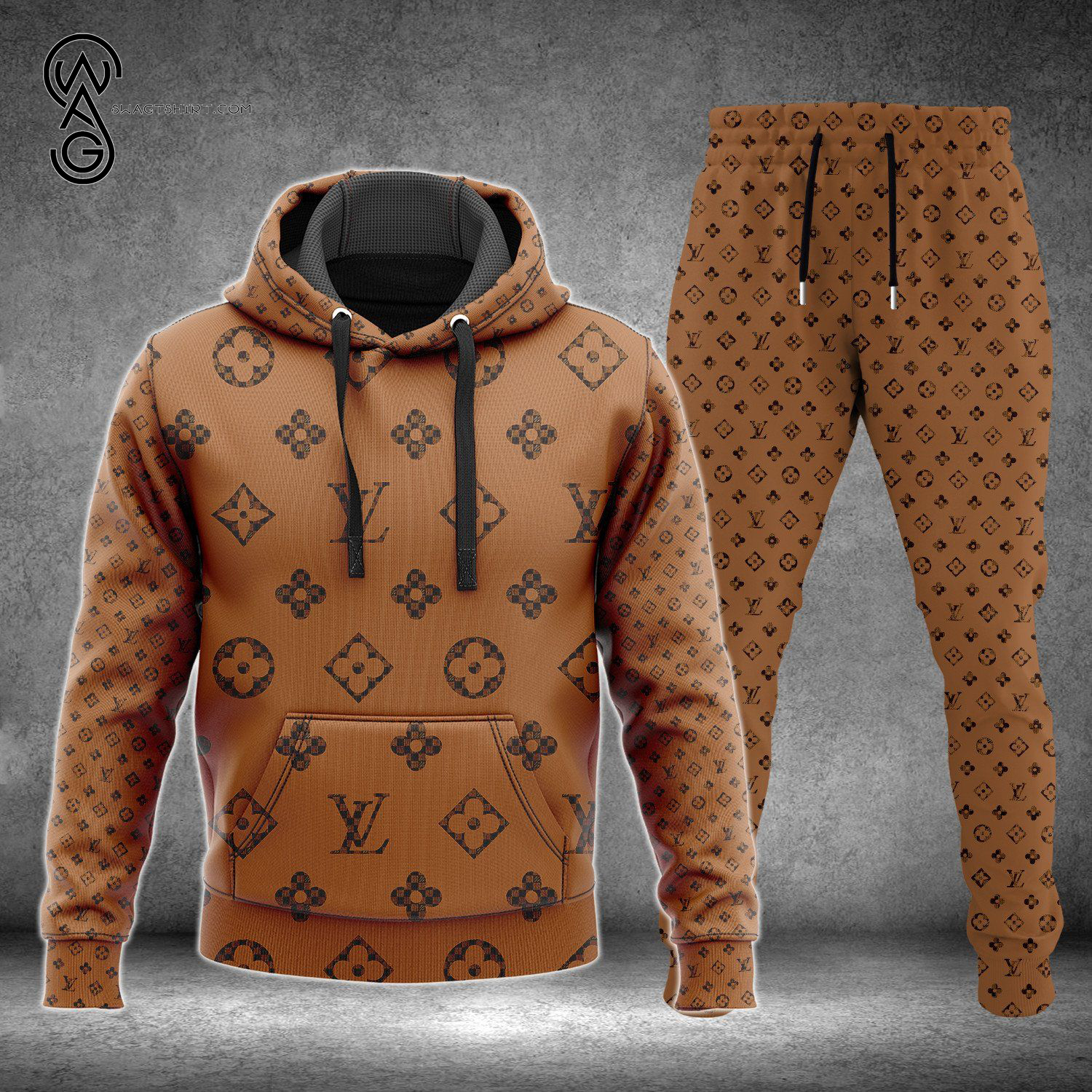 Louis Vuitton Logo Full Print Hoodie And Pants Louis Vuitton Logo Full Print Hoodie And Pants